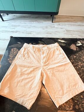 Massimo Dutti Light Tan Flat-Front Men's Shorts